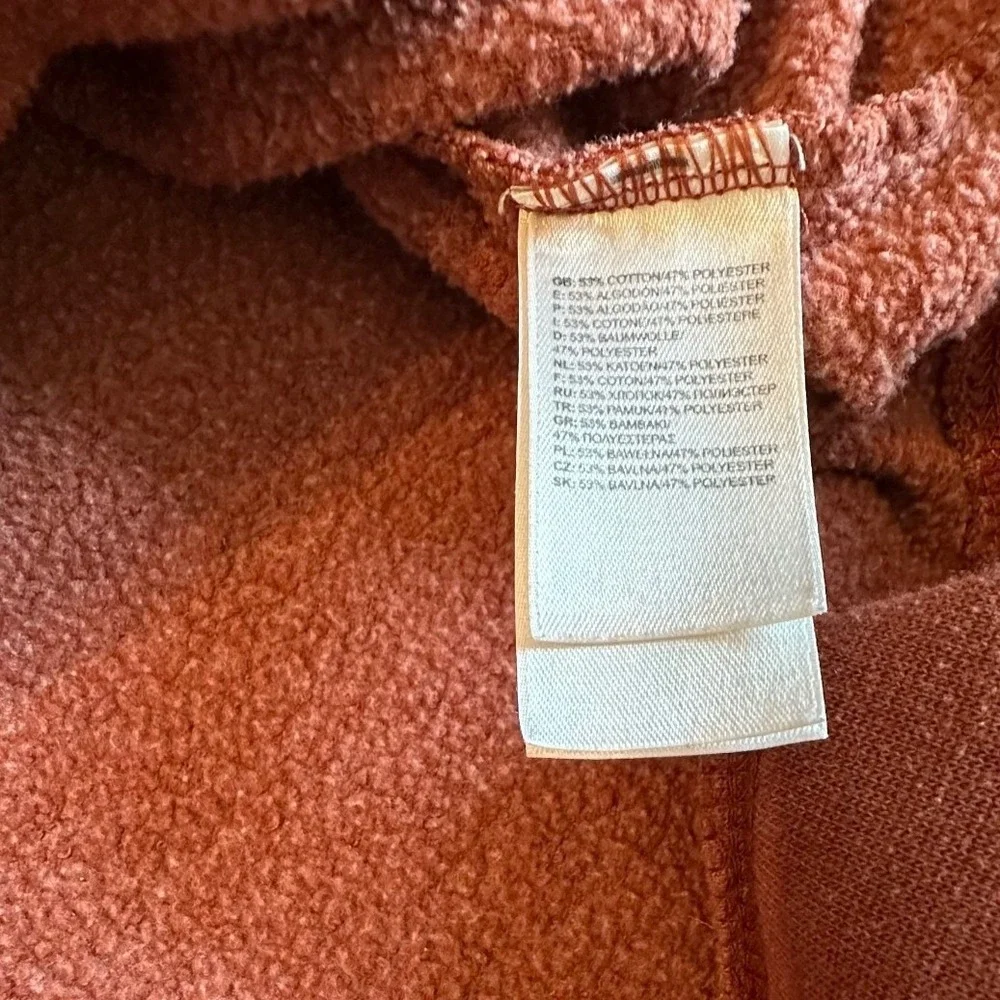 The North Face Sweatshirt Mens XL Burnt Orange Crewneck Fleece Logo F17 721556